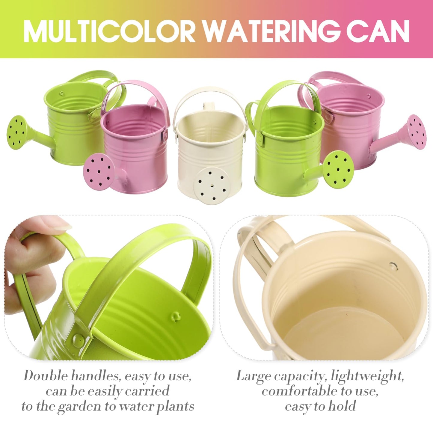 NOLITOY 5pcs Small Watering Can for Garden and Home Plants, Portable Sprinkling Kettle Watering Pot, 5.90 X 2.95 Inches, Random Color