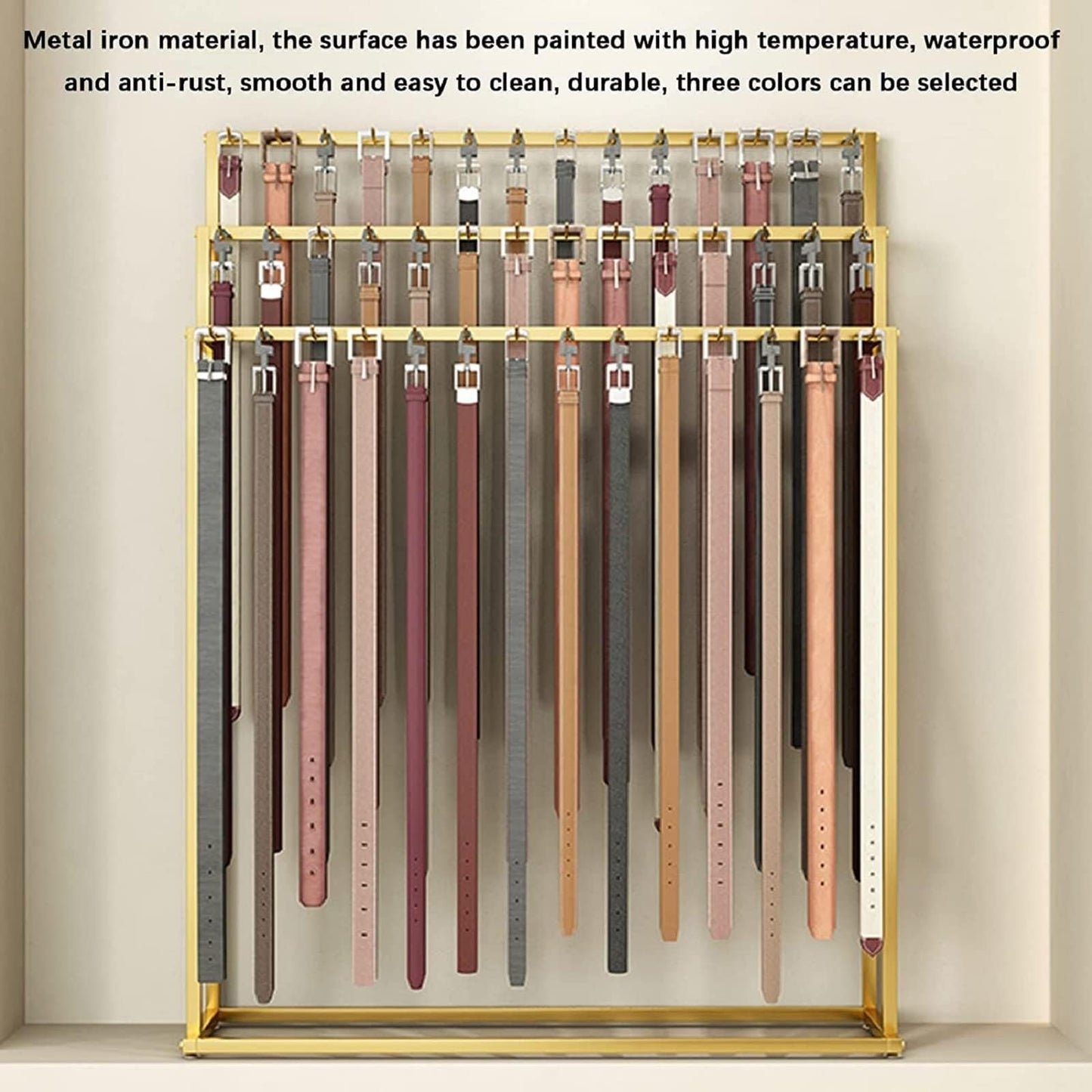 Gold Mobile Rolling Clothes Rack with Wheels - Versatile Commercial Hanger for Retail Stores & Home Storage - 150x40x150cm Clothing Display Solution for Boutiques