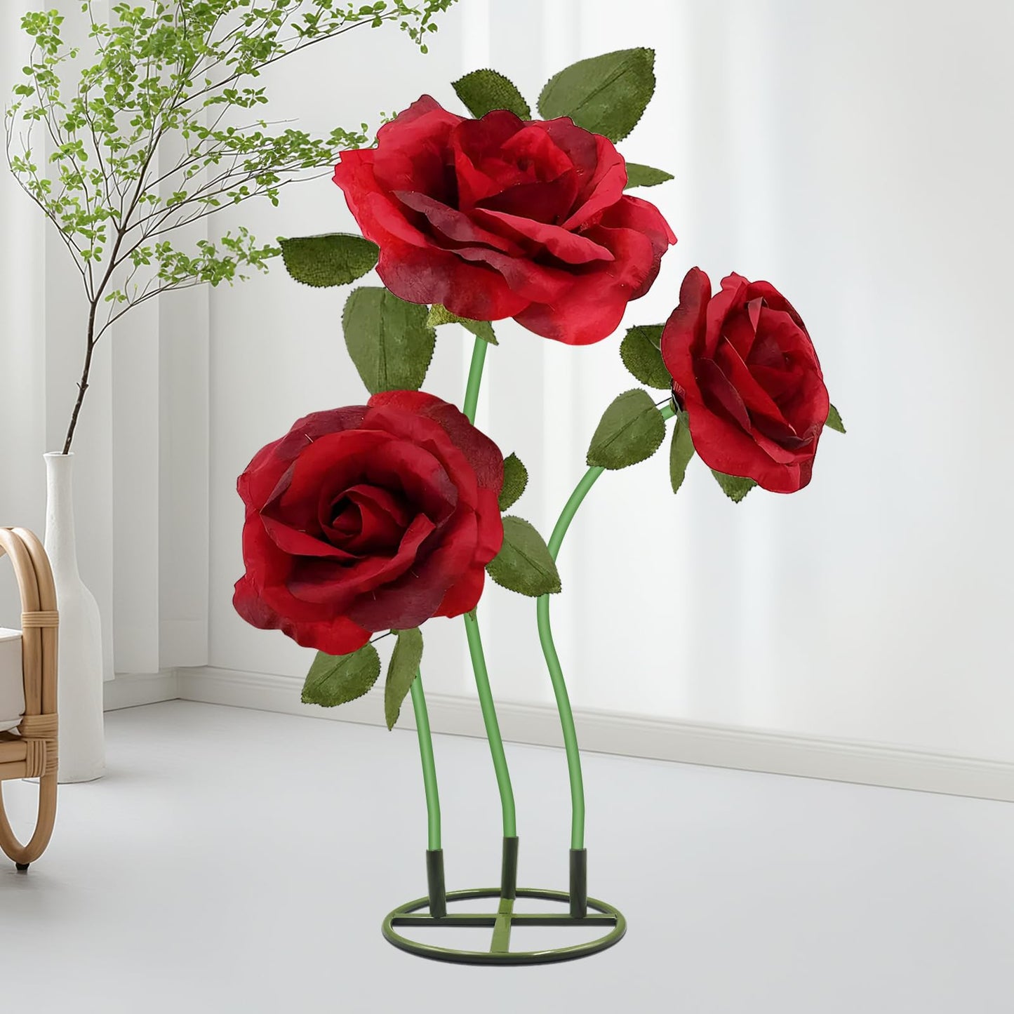 X-Kingsun 1Pack 19.69Ft Giant Flower Stand Green Flexible Pipe for Decoration Flower Pole Display Stand Large Diameter PVC Pipe Stem Tubing for Crafts Floral Wedding Decor Balloon Arches DIY Crafts