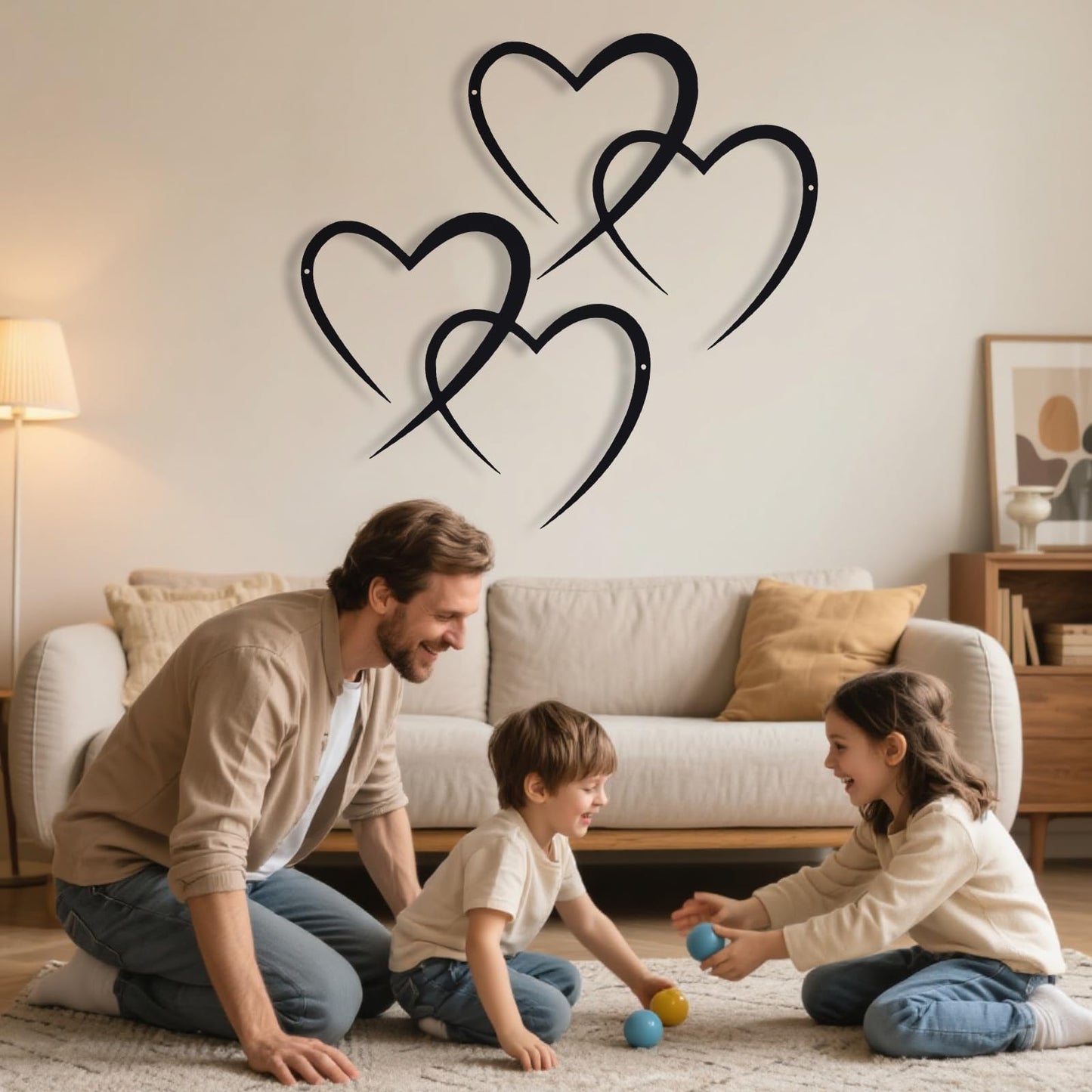 Hftjtsa Infinity Heart Metal Wall Decor Love Heart Wall Sign Modern Bedroom Decor Ornaments for Valentine's Day Room Living Wedding Decoration Bridal Shower Gifts
