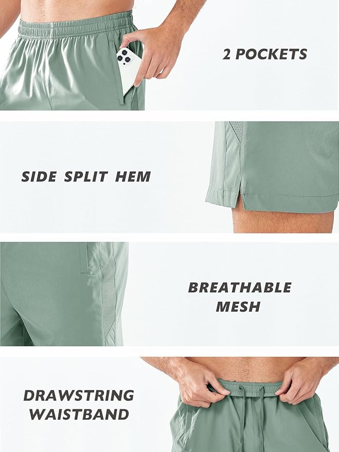 NORTHYARD Men's Running Athletic Shorts 5'' Workout Gym Tennis Short Quick Dry Lightweight Active Sports Basketball