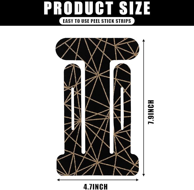 Geiserailie 20 Pcs Precut Kinesiology Tape for Elbows, Pain Relief Pre Cut Sports Waterproof Breathable Enhance Elastic Copper Infused Kinesiology Athletic Tape for Body Support and Muscle Black