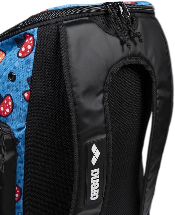 ARENA Spiky III Backpack 45 Swimming Athlete Sports Gym Rucksack Large Training Gear Equipment Swim Bag for Men and Women, 45 Liters, Mushrooms