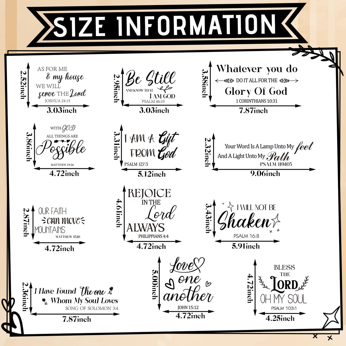 Geyoga 12 Pcs Inspirational Quote Mirror Decals Vinyl Positive Saying Affirmations Mirror Stickers Motivational Window Decals Peel and Stick for Home Office Staff Bathroom Wall Art(Religious)
