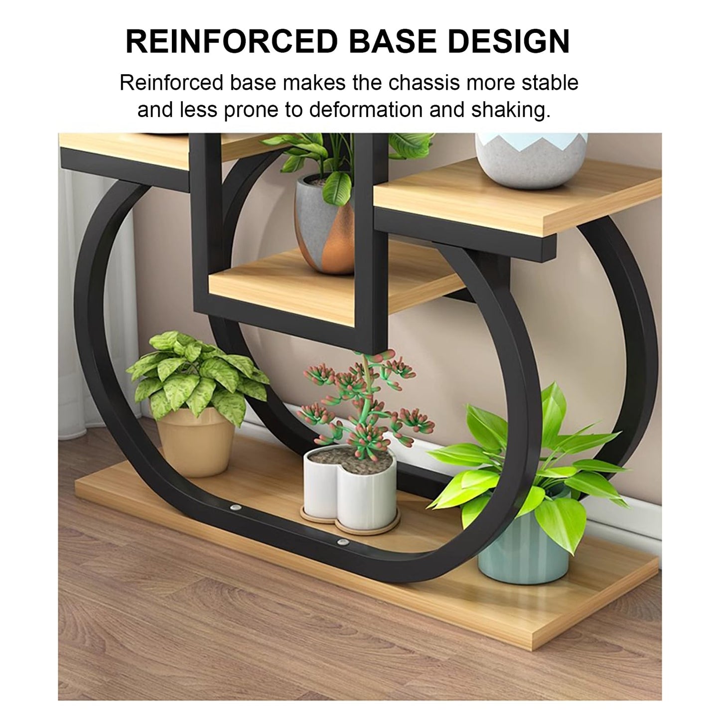 DJVHSRI 4-Tier Iron Flower Stand - Heart-Shaped Indoor Plant Display Rack Corner Storage for Garden Balcony and Courtyard - Stylish Metal Flower Pot Holder,2