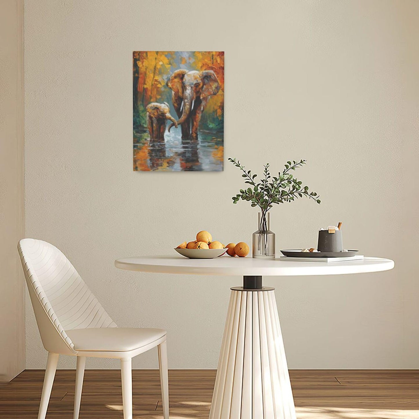 Elephant Wall Art Forest Canvas Wall Decor Pictures Paintings Prints Artwork Framed Decorations For Bathroom Bedroom Living Room Office Gifts 12" x 16"