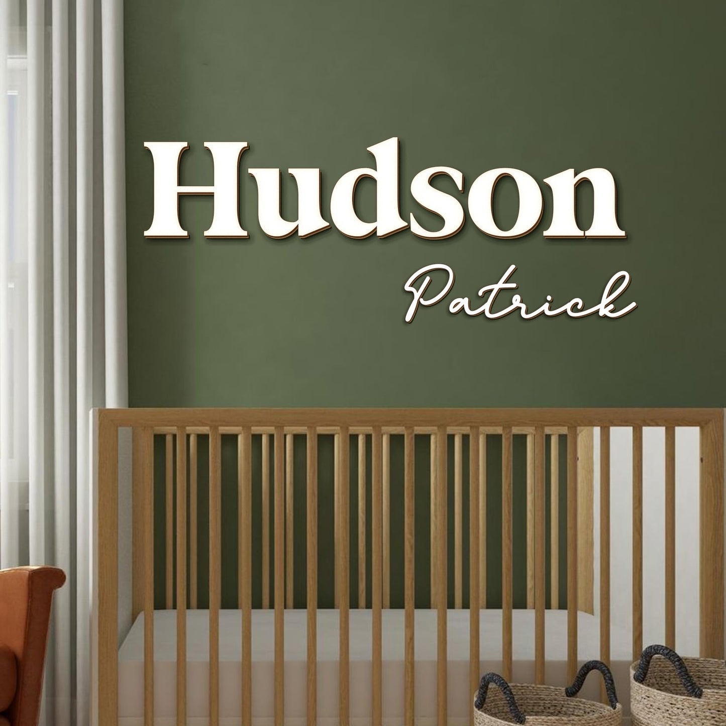 Personalized Nursery Name Sign - Custom Wooden Name Signs for Kids Room, Personalized Name Sign for Nursery - Perfect Baby Gift & Wall Name Decoration
