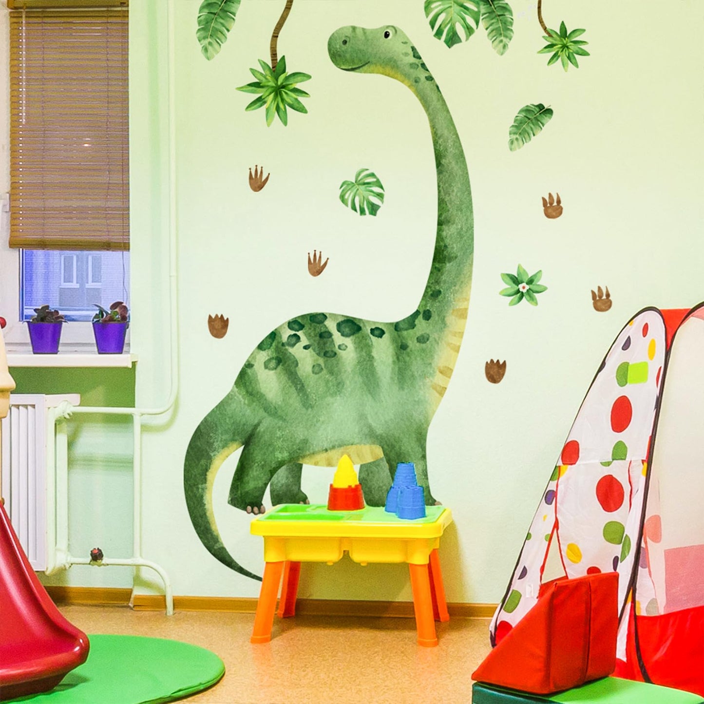 Large Dinosaur Wall Decals for Boys Room, Sunoyar Removable Kids Dinosaur Wall Decor, Peel & Stick Dino Wall Stickers for Nursery Bedroom