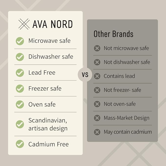 Ava Nord Large Ceramic Coffee Mugs Set of 4 | 16 oz Stoneware Coffee Cups | Lead-Free, Non-Toxic | Microwave and Dishwasher Safe | Comfortable Handle | Nordic Design for Tea, Cocoa, Latte | Rose Sand