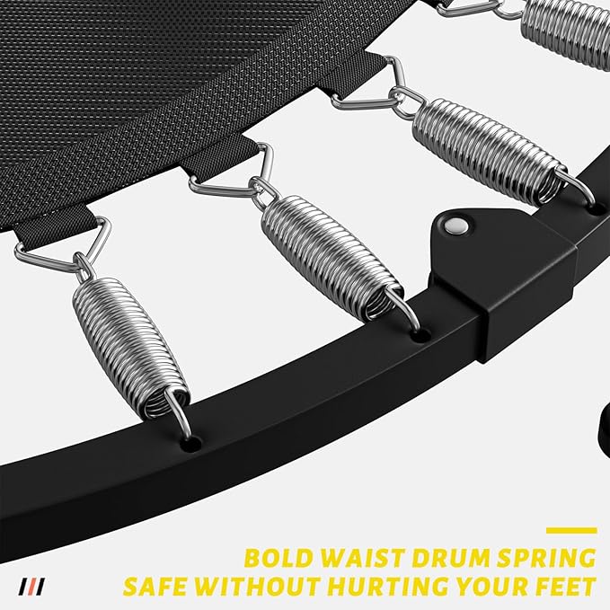 CLORIS 40in Folding Trampoline Mini Trampoline Rebounder Trampoline for Adults Fitness Trampoline with Adjustable Foam Handle, with safty Padded Cover Best Gift.