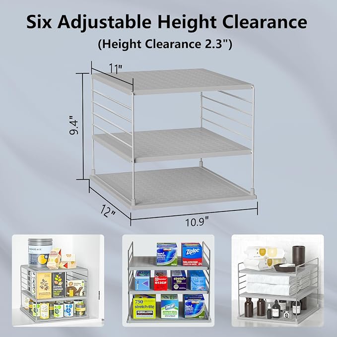 Upgraded Pantry Organizers and Storage- Divided Compartment Holder for Foil and Plastic Wrap Organizer- Kitchen Organizers and Storage for Aluminum Foil, Wraps, Box- Organization and Storage