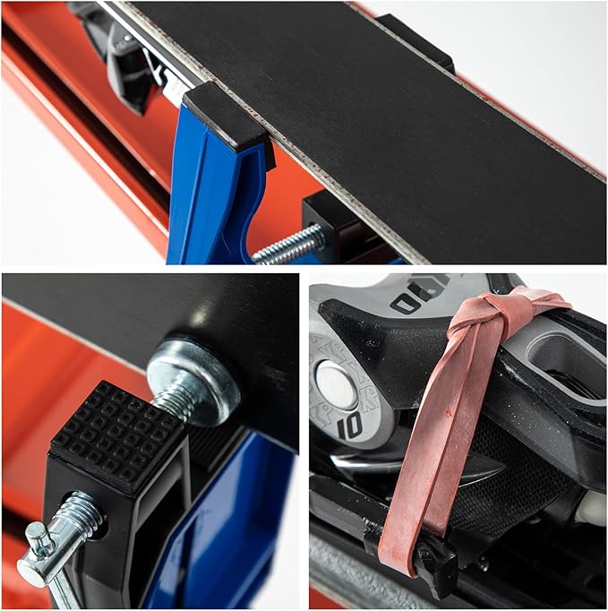 XCMAN Alpine Ski Vise PRO For Ski Tuning and Waxing Adjustable Angle and Height Durable and Stable - Jaw opens up to 105mm