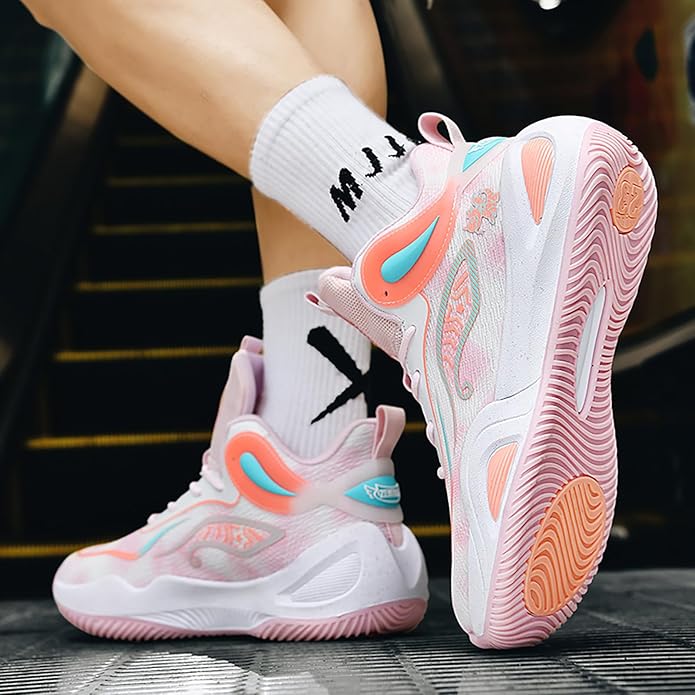 High Upper Basketball Shoes for Men Women Sneakers Fashion Breathable Sports Shoes Anti Slip
