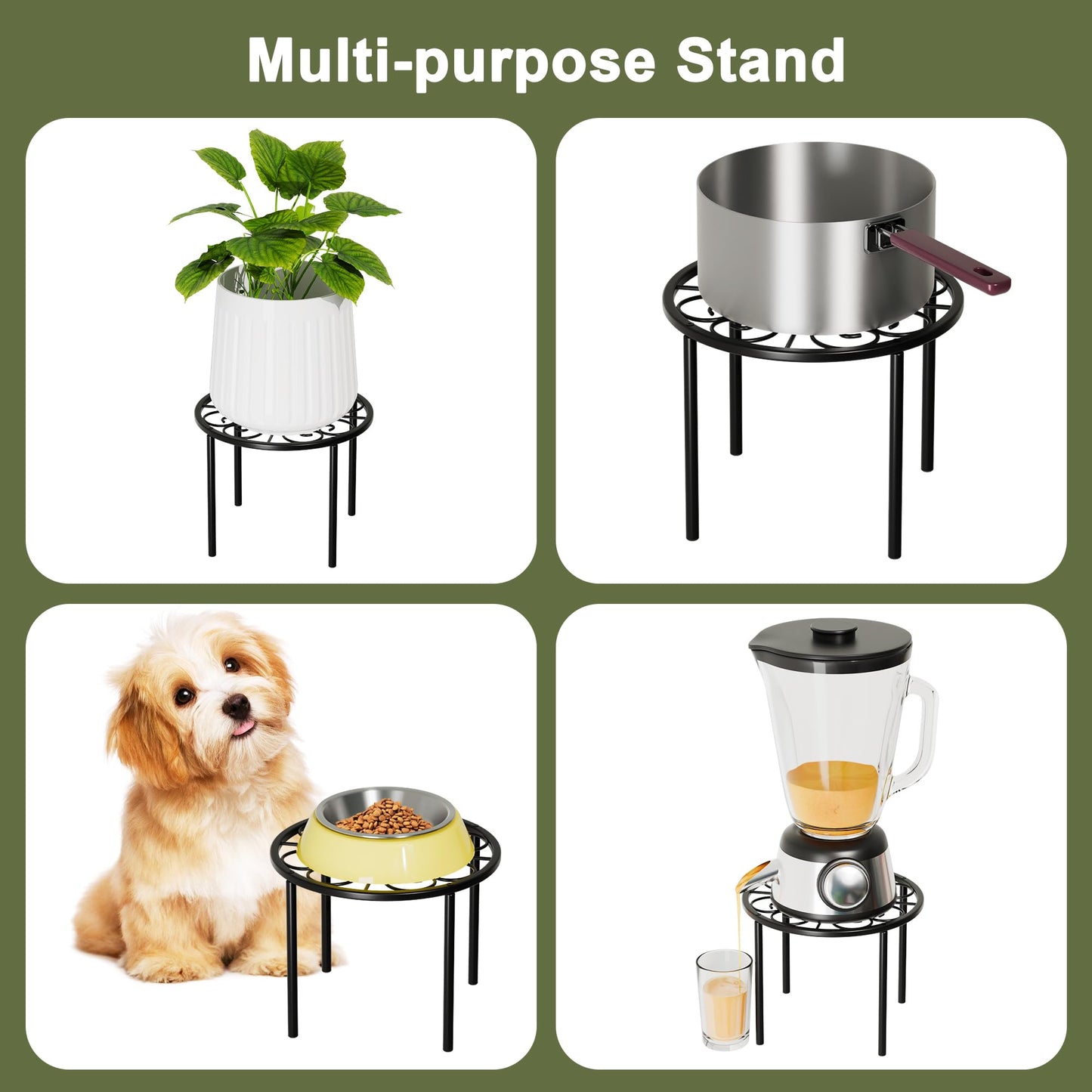 Chinpakden Plant Stand Flower Stand - Metal Plant Holder for Garden Home, Anti-rust Plant Rack for Multiple Plant Indoor or Outdoor.