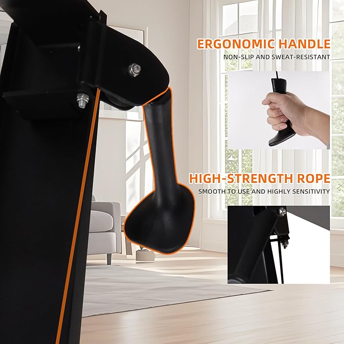 Compact Wall-Mounted Ski Trainer Exercise Machine with Air Resistance,Full-Body Cardio Ski Machine for Home Fitness,Strength,and Endurance Workouts