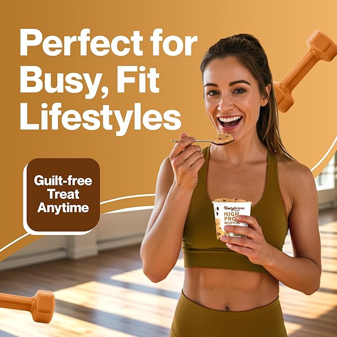 Bootylicious | High-Protein Muffin | Chocolate Lovers | 25g Protein, 7g Net Carbs, Low Glycemic Index, 12-Pack