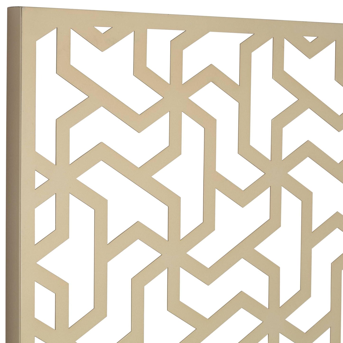 Dahlia Studios Laser Cut Puzzle Screen 24" Square Champagne Gold Wall Art