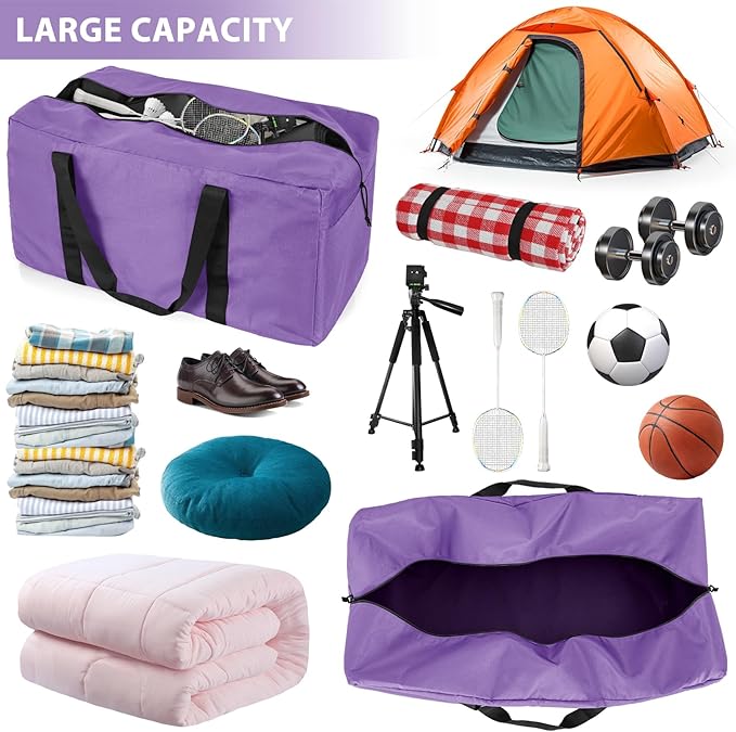 Extra Large Travel Duffle Bag, 120L Gear Bag for Men and Women, Storage Bag Ideal for Overnight Camping and Weekend Getaways