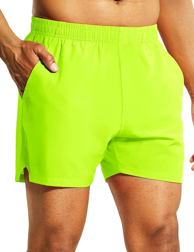 Nepest Men's 5?™â€?Athletic Running Shorts with Pockets, Lightweight Quick Dry Gym Workout Training No Liner Shorts