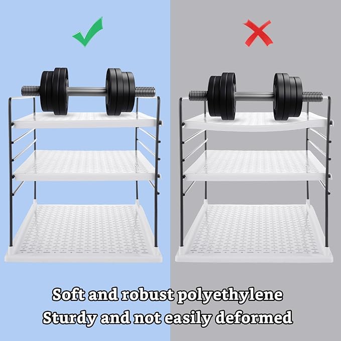 YAYODS 2 Pack Foil and Plastic Wrap Organizer, Kitchen Wrap Organizers and Storage Rack, 3 Tier Aluminum Foil Storage Organizer for Foil, Saran Wrap, 10.6 x 8.7 x 8.7 Inch
