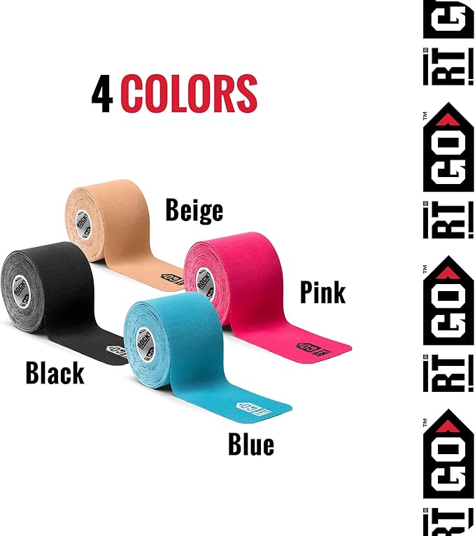 RockTape Go Gentle Adhesive Pre-Cut Kinesiology Tape (Pink)