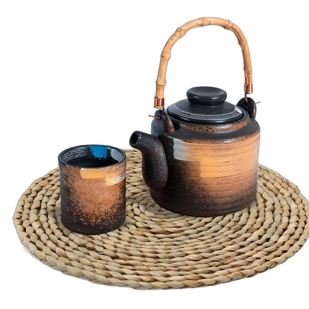 6Pcs 12" Round Woven Rattan Placemats,Natural Hand-Woven Water Hyacinth Placemats,Farmhouse Weave Place Mats,Rustic Braided Wicker Table Mats (12inch Set of 6)