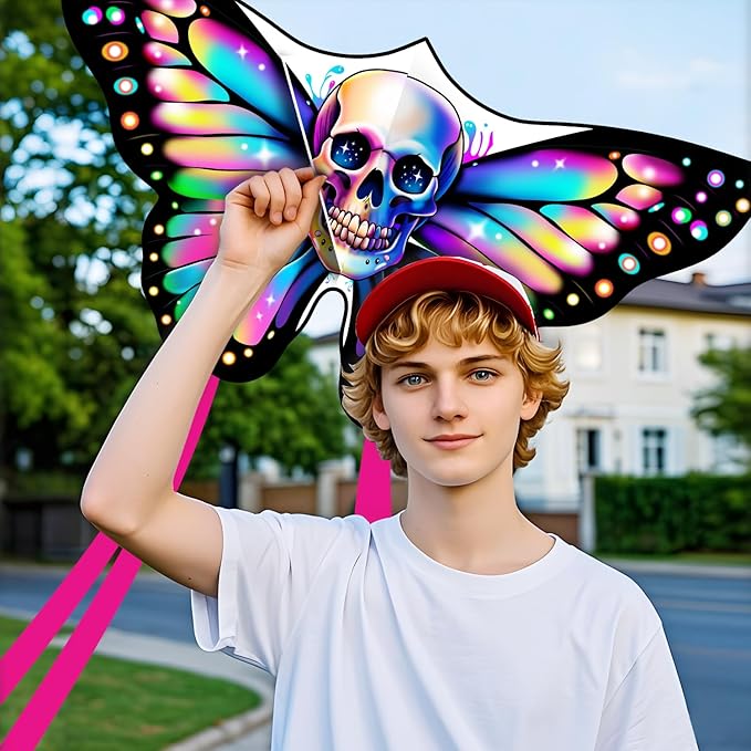 Butterfly Kites for Kids & Adults, Easy to Fly Design with Long Tail for Stability, for Kids Ages 4-8 & Beginners, Beach & Park Use | Family Outdoor Fun