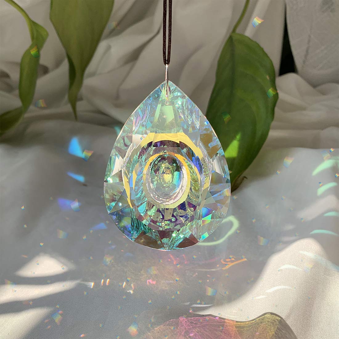 89mm/3.5in Hanging Chandelier Crystals Prisms, Rainbow Maker Pendants for Window Sun Catchers Chandelier Parts