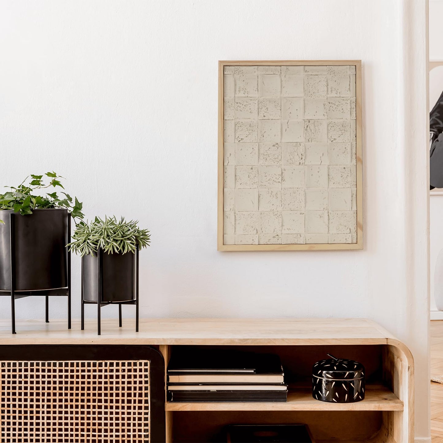 NAHARO Modern Textured Artwork- Natural wood Handcrafted Rustic Charm for Your Home - Perfect for Living Room, Bedroom,Kitchen,or Office