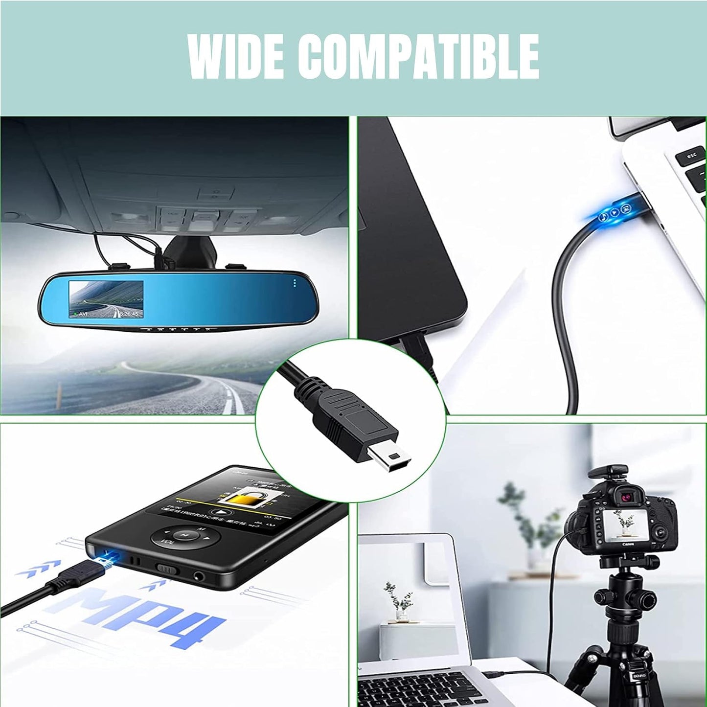 3.3ft Mini-8pin DSLR-A900 A900 USB PC Data Sync Cable Cord for Sony Camera Alpha K DSLR