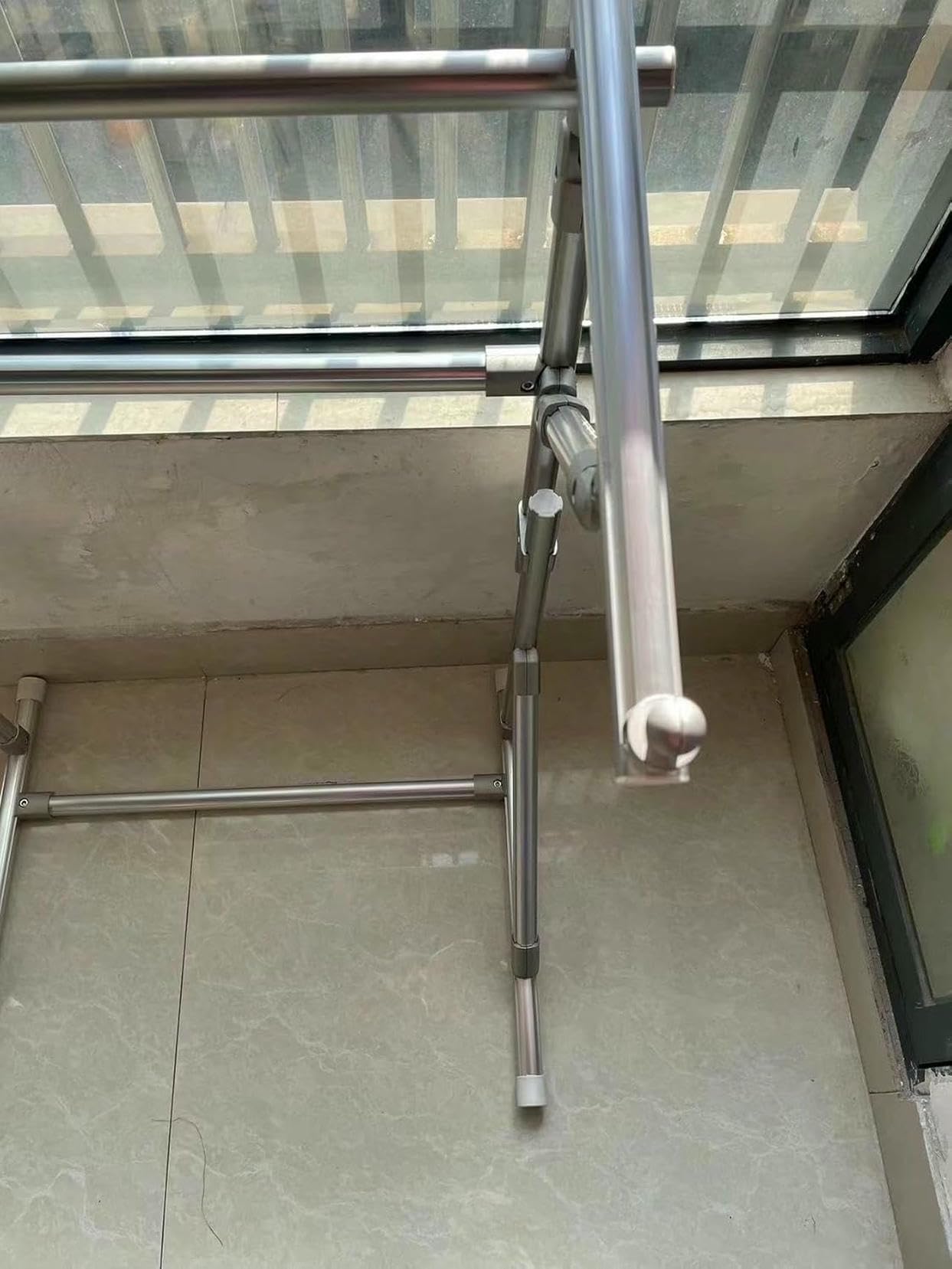 Embroidery Stand Cross Embroidery Frame Embroidery Auxiliary Tool Adjustable Floor Stand Lean Tube Suitable for Craftsmanship and Sewing, 39.37*28.34*20.47in, Silver~/