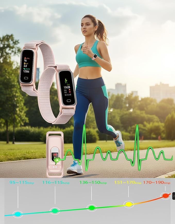 Fitness Tracker for Women Men, Fitness Watches with Heart Rate SpO2 Sleep Tracking,16 Sports Modes, SMS/SNS Notification Reminder IP68 Waterproof Activity Tracker for Android iOS Phone