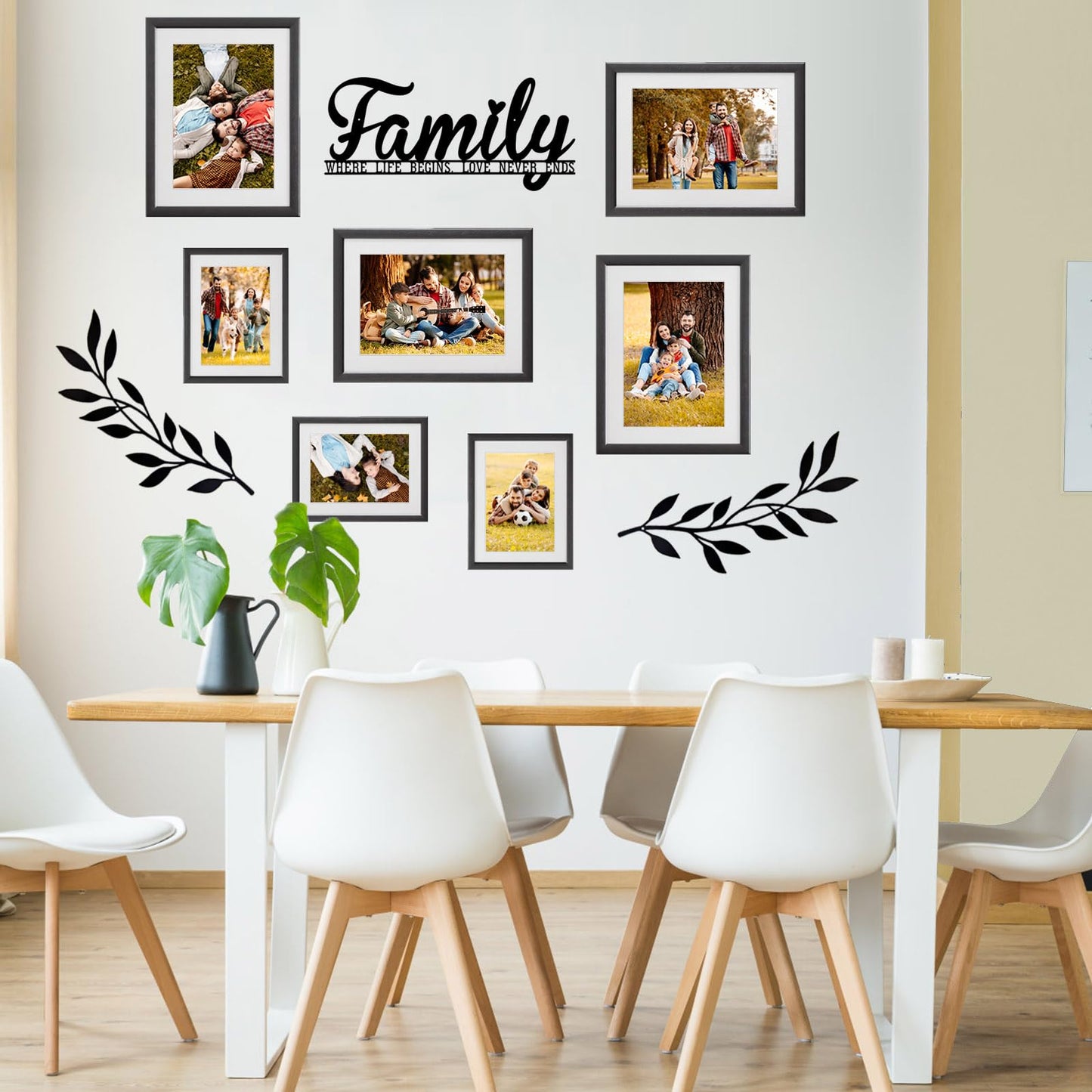 AHYS Family Wall Decor Rustic Metal Family Signs for Farmhouse Home Living Room Bedroom Decor - 16.5"X7.5"