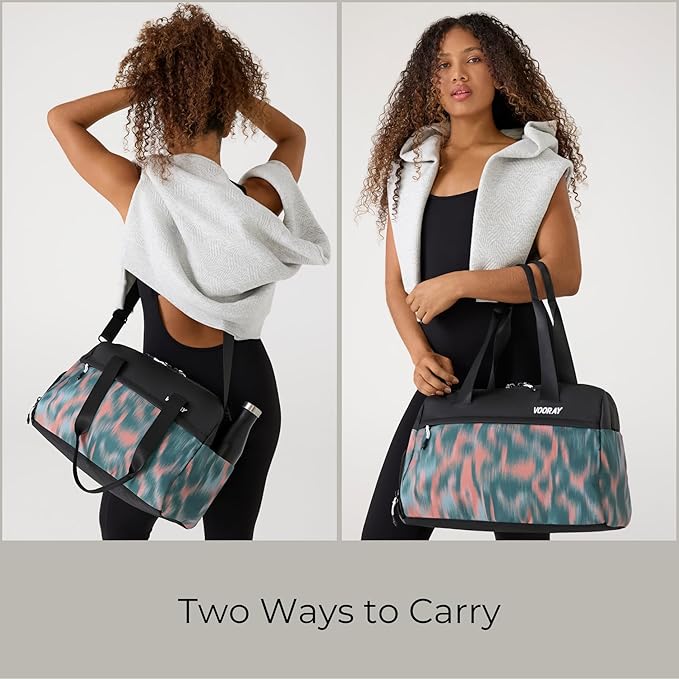 Vooray 25L Trainer Duffel Bag ??Lightweight Travel Duffel for Women and Men with Shoe Pocket, Workout Bag, Weekender for Overnight, Football, Traveling, or Hospital Use