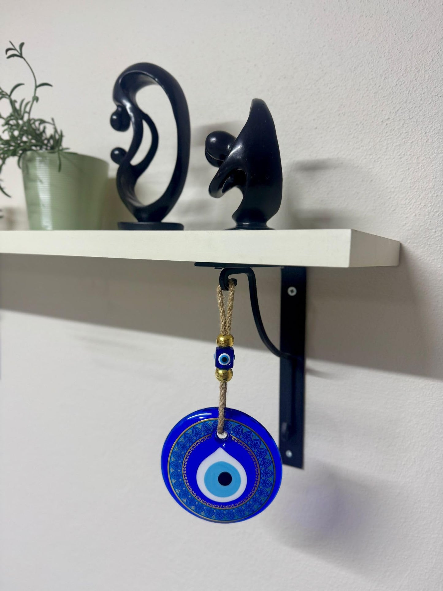 Casasofte Evil Eye 4.3 inch Hanging Wall Ornament – Handmade Blue Glass Amulet – Traditional Nazar Charm for Home, Office & Gifts (Star Design)