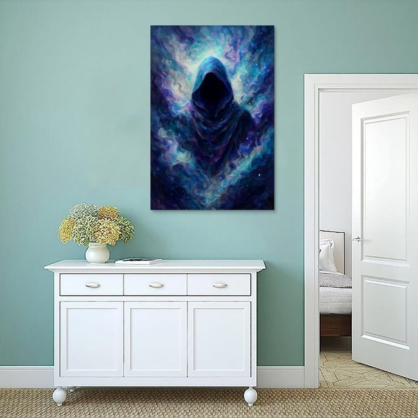 Abstract Art Hooded Silhouette Neon Canvas Wall Art Poster Framed Or Unframed Posters Home Decor Prints for Sitting Room Bedroom Office 12x18inch(30x45cm) Unframe-style-2