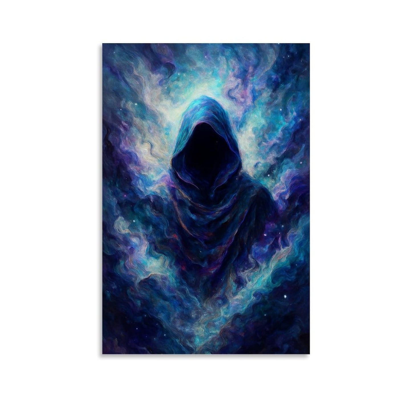 Abstract Art Hooded Silhouette Neon Canvas Wall Art Poster Framed Or Unframed Posters Home Decor Prints for Sitting Room Bedroom Office 12x18inch(30x45cm) Unframe-style-2