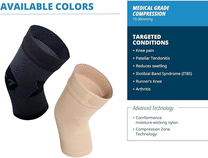 OS1st KS7 Performance Knee Brace with Compression Zone Technology?“Stabilizing Knee Sleeve for Pain Relief, Patella Support, Running, Arthritis, Men & Women