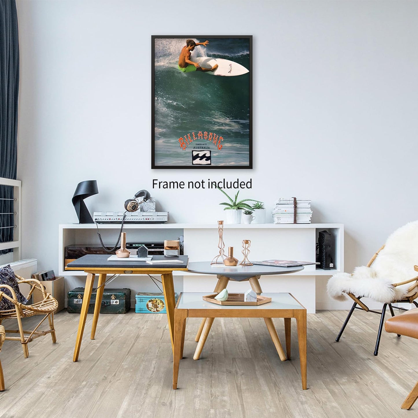 Jefuzh 90s Beach Ocean Surf Posters Summer Surfing Wall Art Trendy Coastal Surfer Picture Prints for Apartment Bedroom Wall Decor 12X16 inch Unframed