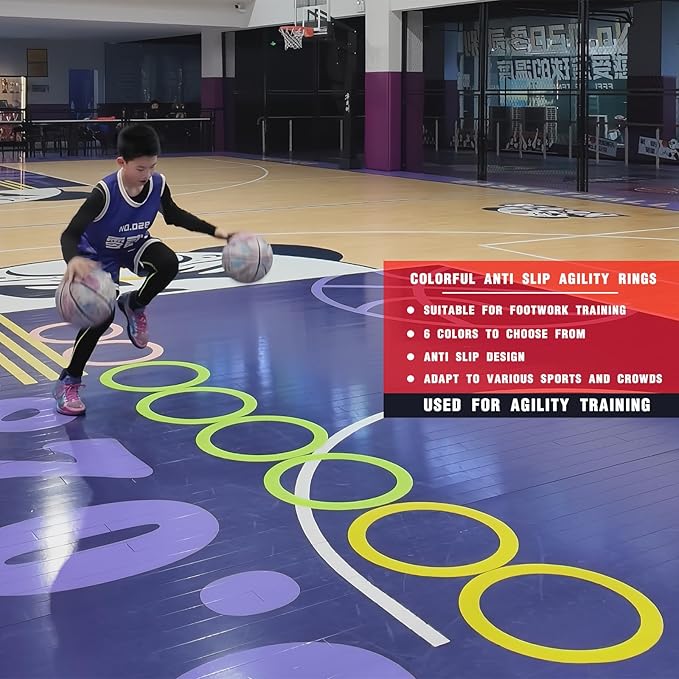 Colorful Anti Slip Safety Agile Ring Speed Ring 3 PCs Speed and Agility Training Equipment Basketball Training Equipment Sports Agility Training Skill Improvement Equipment