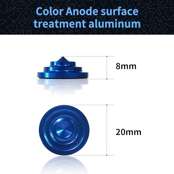 XCMAN 4 Layer-Cone Studs Dia 7.87 Inch Aluminum Snowboard Stomp Pad - 9pcs