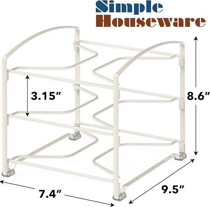 Simple Houseware Kitchen Wrap Organizer Rack, White