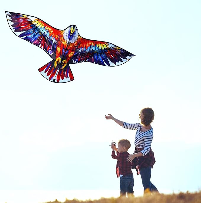 HENGDA KITE Giant Bald Eagle Kite,for Kids and Adults,Easy to Fly,Excellent Fabric and Structure Design,The Pictures are Beautiful in high Definition,Suitable for Beginners