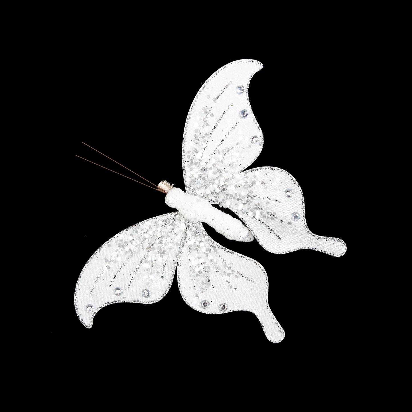 Berfutall- 3D Fabric Butterfly Wall Decor for Home Decor, Garden Decor, 8.66 Inches, Silver
