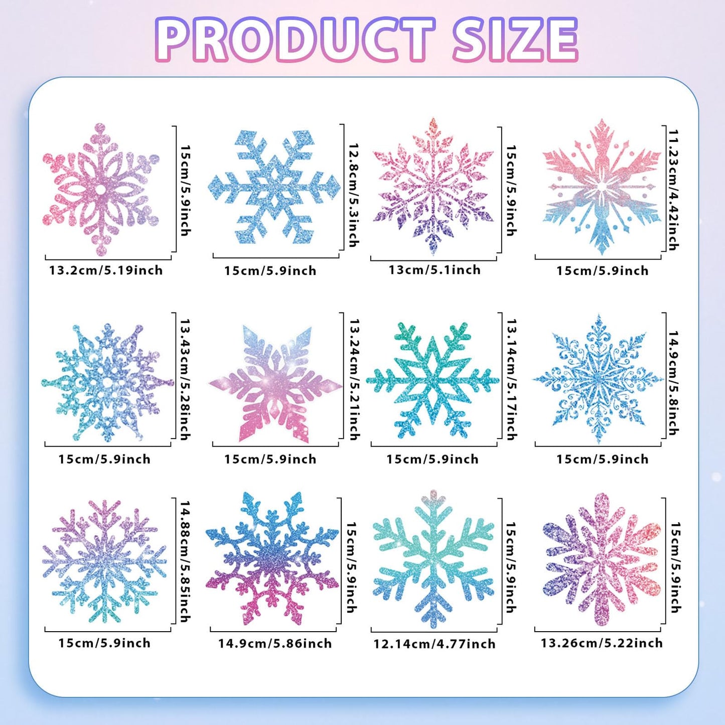 30Pcs Winter Snowflake Hanging Swirl, Frozen Snowflake Ceiling Streamers Hanging Decorations for Christmas Winter Wonderland Frozen Party Supplies