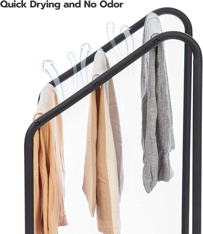 HOOBRO Freestanding Towel-Rack for Bathroom, 3 Tier Blanket Rack for Living Room, 23.6" L x 14.2" W x 33.9" H, Quilt Blanket Ladder Holder, Drying and Display Rack, Rustic Brown and Black BF63LB01