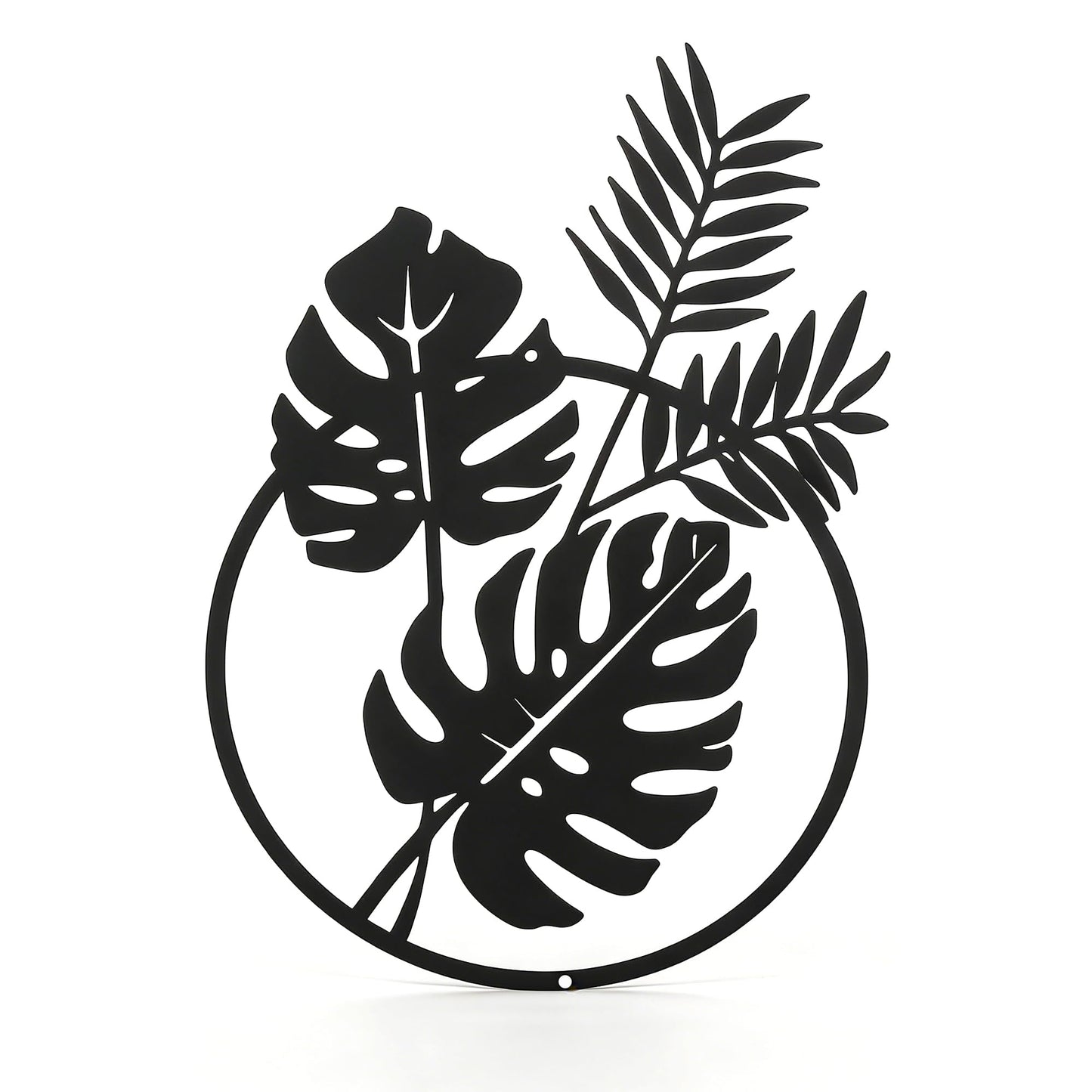 SonnTonn Metal Tropical Leaves Wall Art Decor, Indoor Home Wall Hanging Monstera Leaf Metal Sculpture Outdoor Garden Decor for Patio (7.87”x12.2” / 20x31cm)