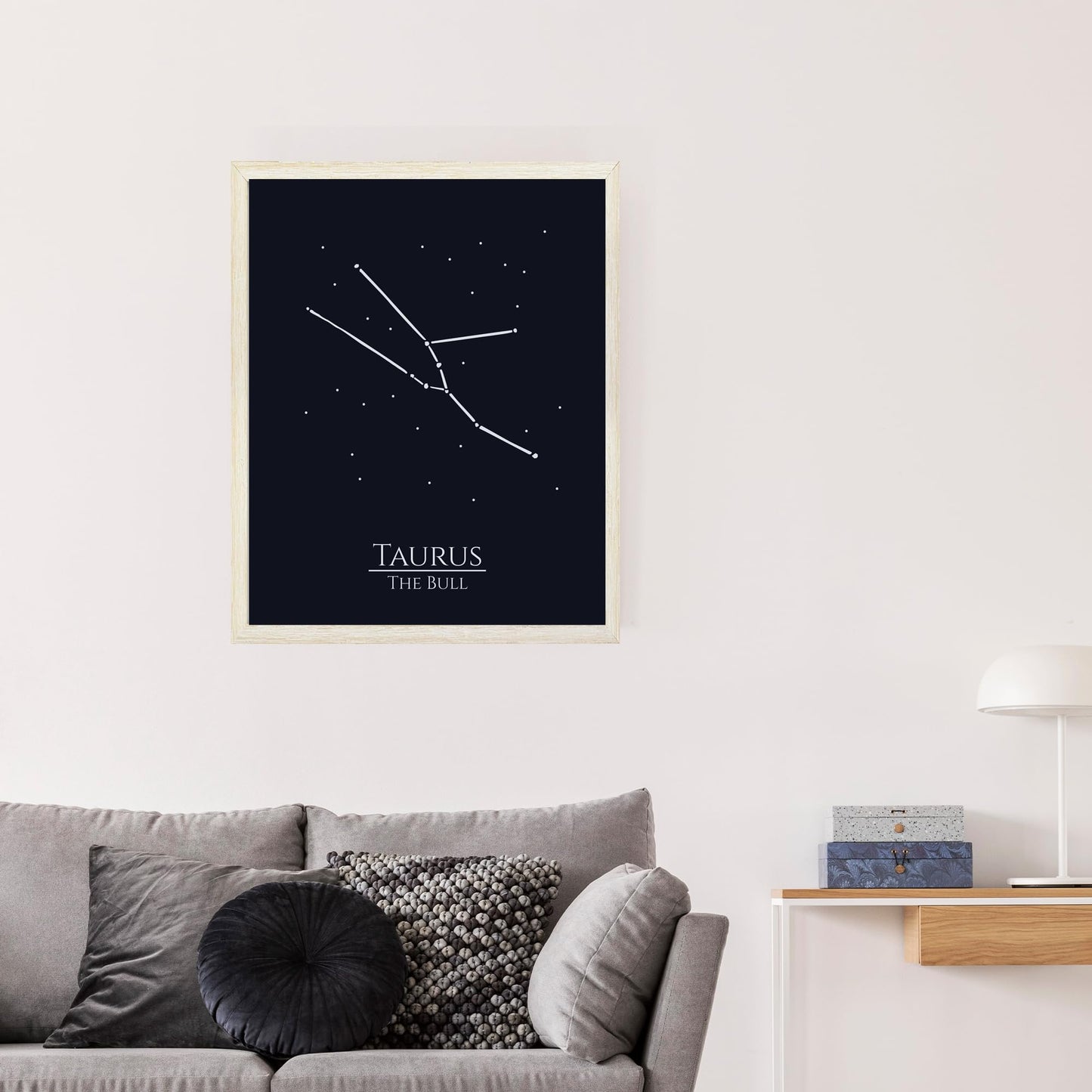 AMERICAN LUXURY GIFTS Zodiac Wall Art – Taurus Constellation Poster 8x10, Astrology Wall Art Print in Midnight Black – Taurus Horoscope Sign Gift for Women, Celestial Decor for Bedroom or Office