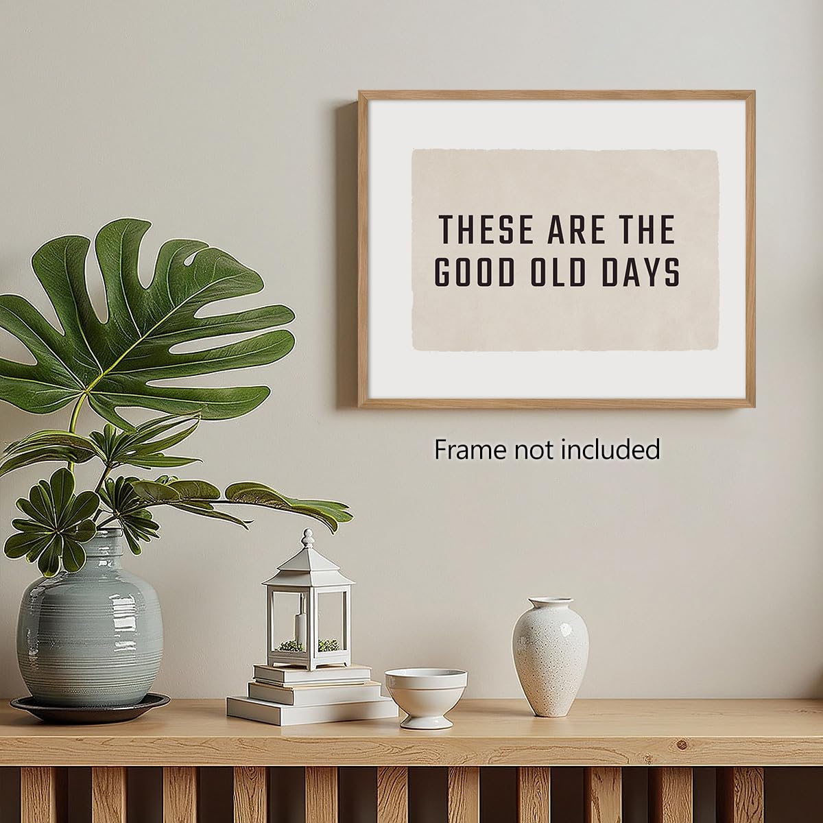 Loomarte Motivational Canvas Art: These Are The Good Old Days - Minimalist Typography Wall Art, Trendy Quote Poster, Modern Home Decor for Any Room, Bohemian Aesthetic, Premium unframed 8*10 Canvas‌