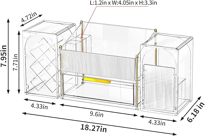 Modular Makeup Organizer, Clear Acrylic Cosmetic Storage Box with Drawer, Vanity Countertop Organizer for Makeup, Skincare and Beauty Accessories – Multiple Styles